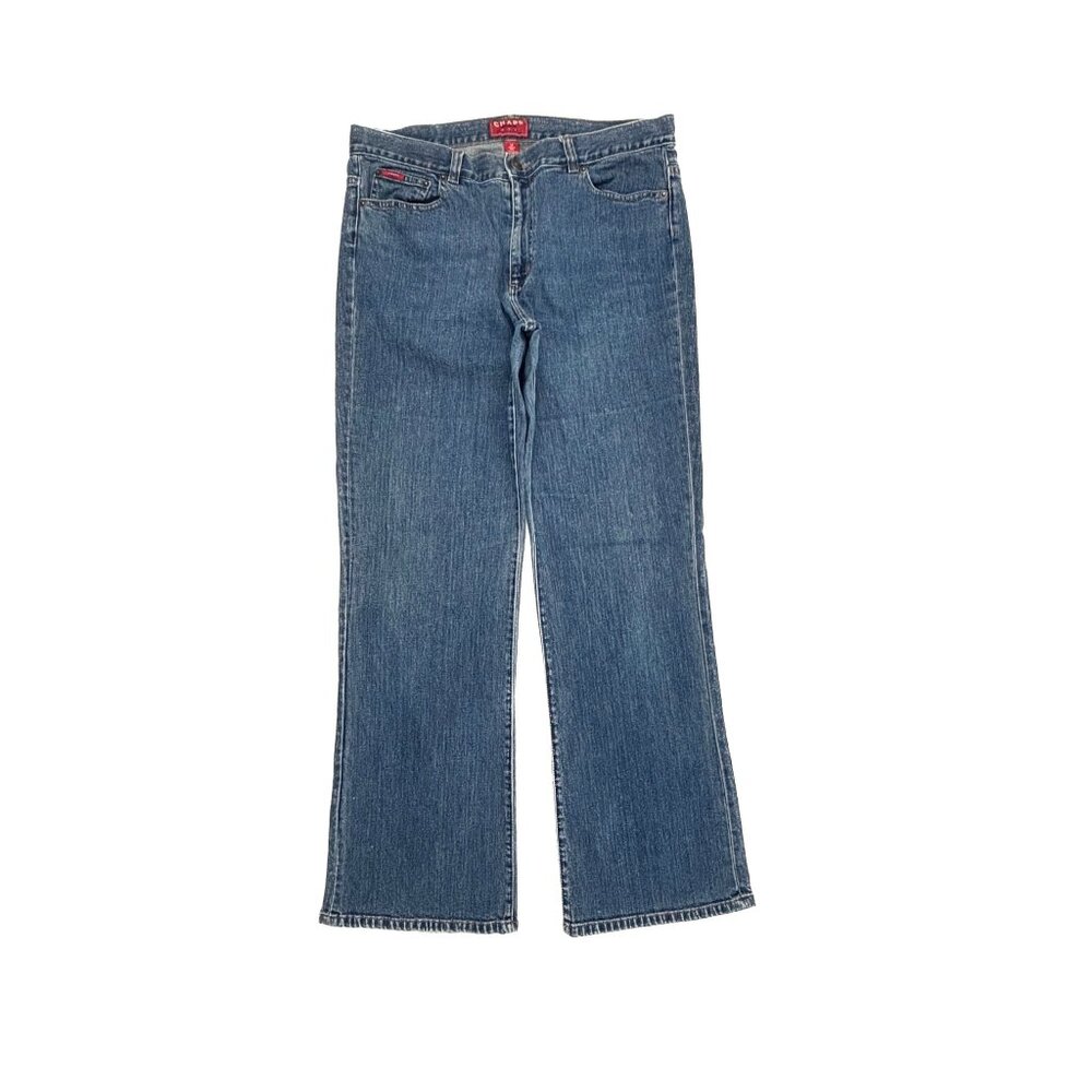 Chaps Katelyn Bootcut Jeans‎ Women 14 Blue Dark Wash Denim High Rise 13284